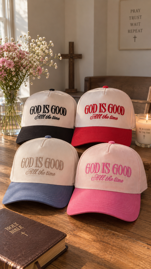 “God Is Good” Handmade Hats ✝️